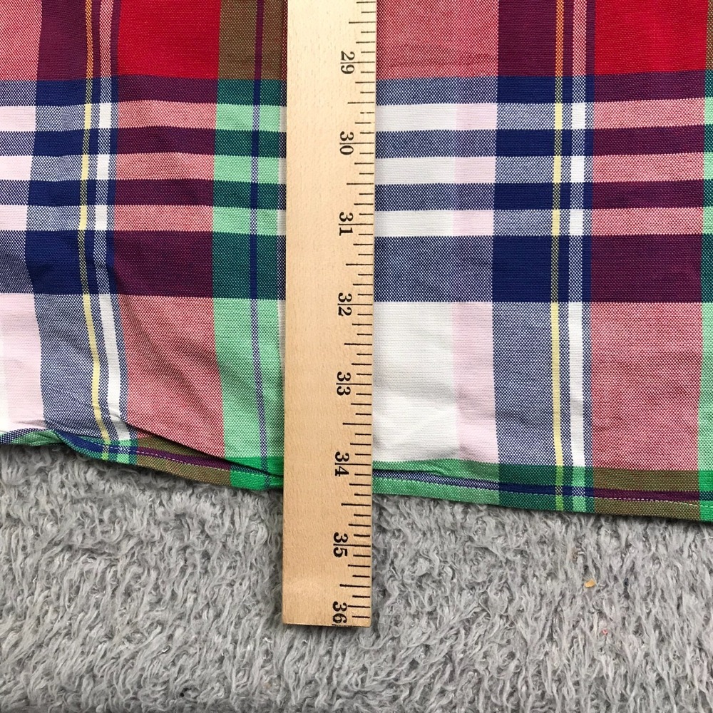 Ralph Lauren Shirt Mens XLT Red Plaid Cotton Button Down Flesh Pony Logo LS - Picture 8 of 10